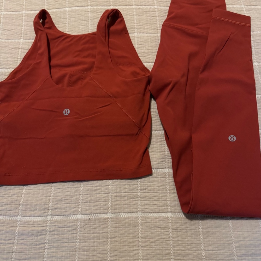 Lululemon Athletica Rust Red Set - Picture 2 of 2